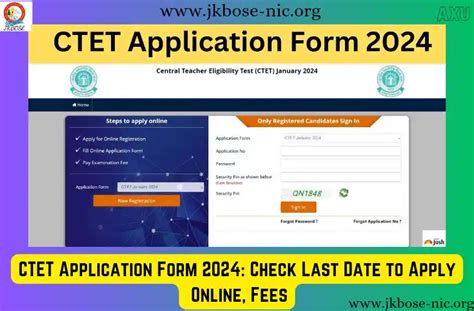 ctet 2024 application form date
